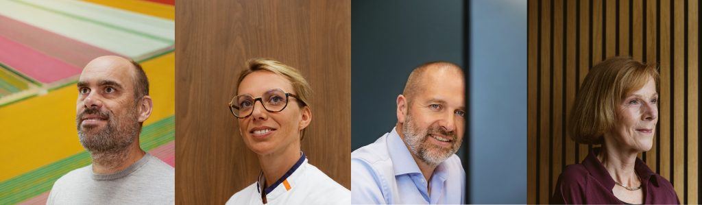 Vier mensen uit de campagne Werk en kanker